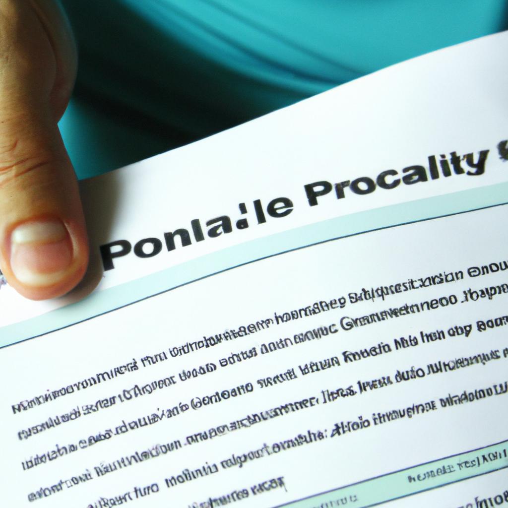 Person reading cancellation policy document